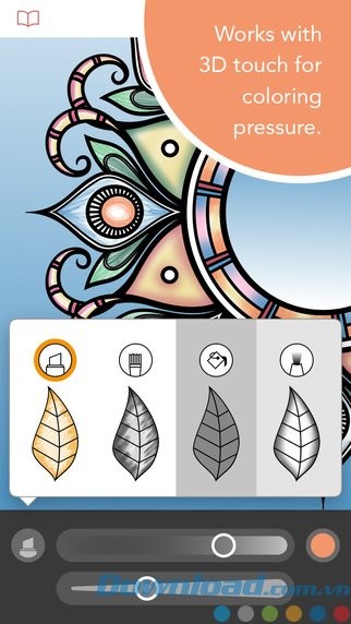 Sử dụng 3D Touch để tô màu đậm nhạt