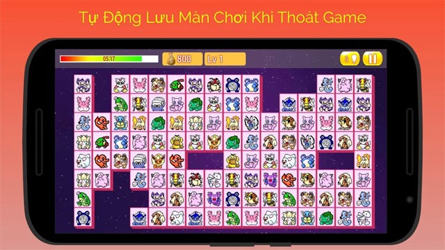 Pikachu Classic tự động lưu khi thoát game