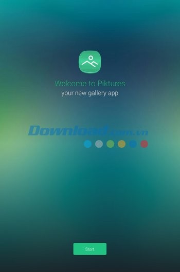 Giao diện ứng dụng Piktures cho Android