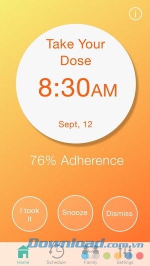 Pillbox by Tricella cho iOS nhắc khi đến giờ uống thuốc