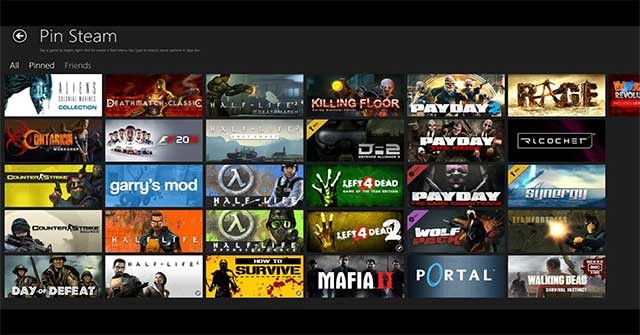 Với Pin Steam, bạn có thể ghim các trò chơi trên Steam vào Start Menu