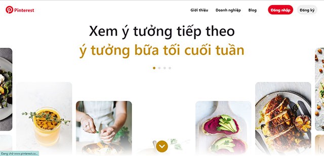 Giao diện mạng xã hội Pinterest 2021 mới nhất