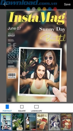 ghép ảnh trể tờ tạp chí