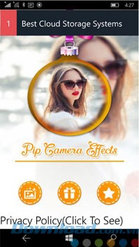 Hình ảnh ứng dụng trên điện thoại