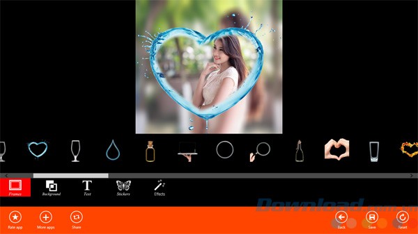 Chọn và thêm khung hình cho ảnh