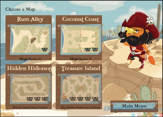 Bản đồ trong Pirates Love Daisies