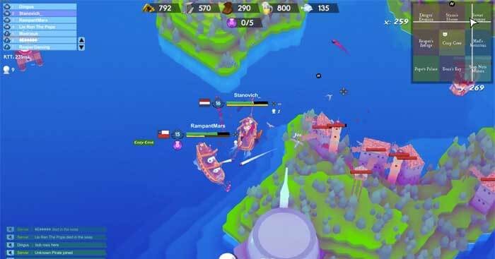 Piratopia có đồ họa rực rỡ sắc màu