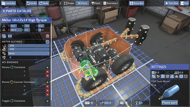 Chế tạo cỗ máy chiến đấu hiện đại và mạnh mẽ trong khi chơi PitBots game