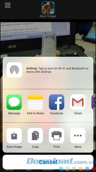 Chia sẻ ảnh nhanh