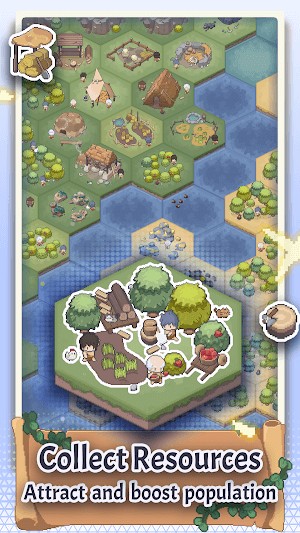 Thu thập tài nguyên và phát triển nền văn minh của bạn trong game Pixel Civilization