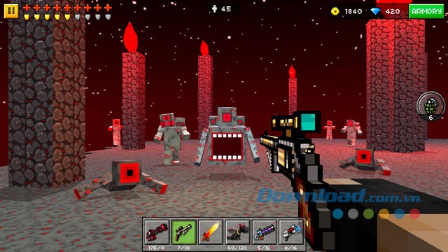 Đối mặt với nhiều thử thách trong game