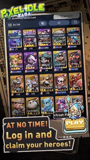 Vô số anh hùng để bạn triệu tập và xây dựng đội hình mạnh mẽ