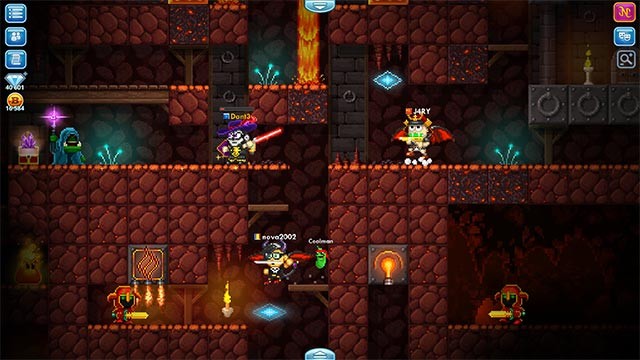 Chinh phục các trận đánh nhiều người chơi sôi động trong Pixel Worlds game