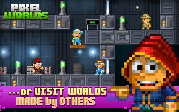 Khám phá thế giới đa dạng trong Pixel Worlds cho Android