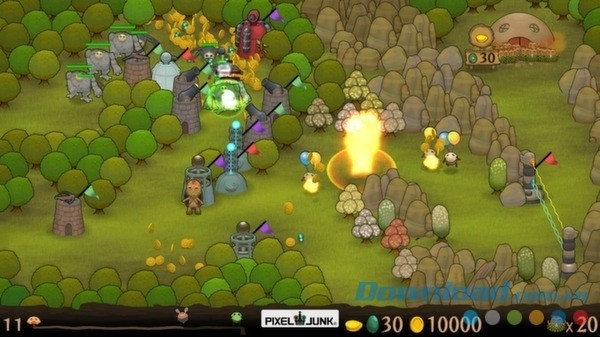 Thiết kế đồ họa 2D đẹp mắt của PixelJunk Monsters Ultimate