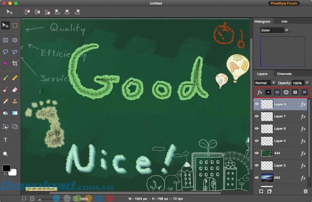 Các cọ vẽ đa dạng