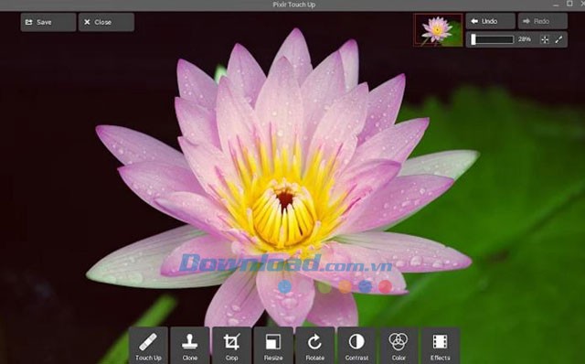 Chỉnh sửa ảnh nhanh chóng với Pixlr Touch Up