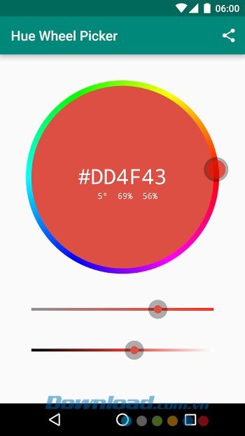 Chọn màu trên Pixolor