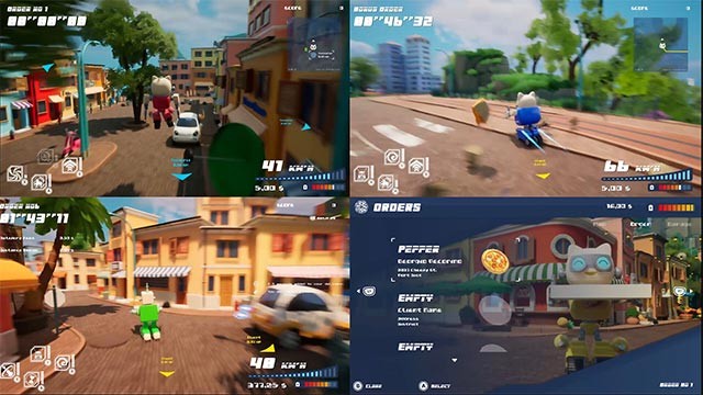 Cạnh tranh với bạn bè trong chế độ chơi nội bộ 4 người của Pizza Panic game