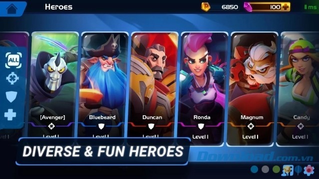 Anh hùng đa dạng và sở hữu các khả năng khác nhau