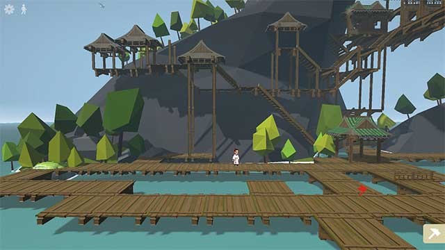 Các công trình và đồ họa đầy màu sắc trong Plank Road mang đậm phong cách Á Đông