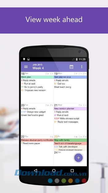 Kiểm soát các sự kiện sắp xảy ra với Planner Plus