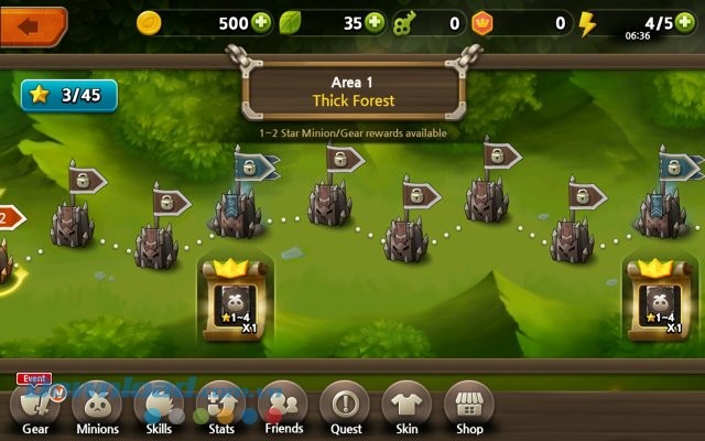 Bản đồ rộng lớn của game Plants War 2