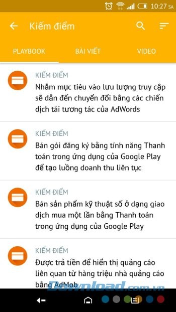 Khám phá các nội dung thú vị trên Playbook