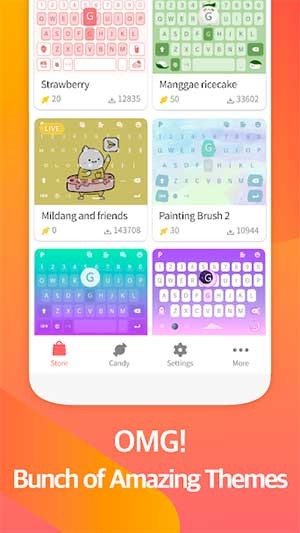 PlayKeyboard cung cấp nhiều theme đa dạng