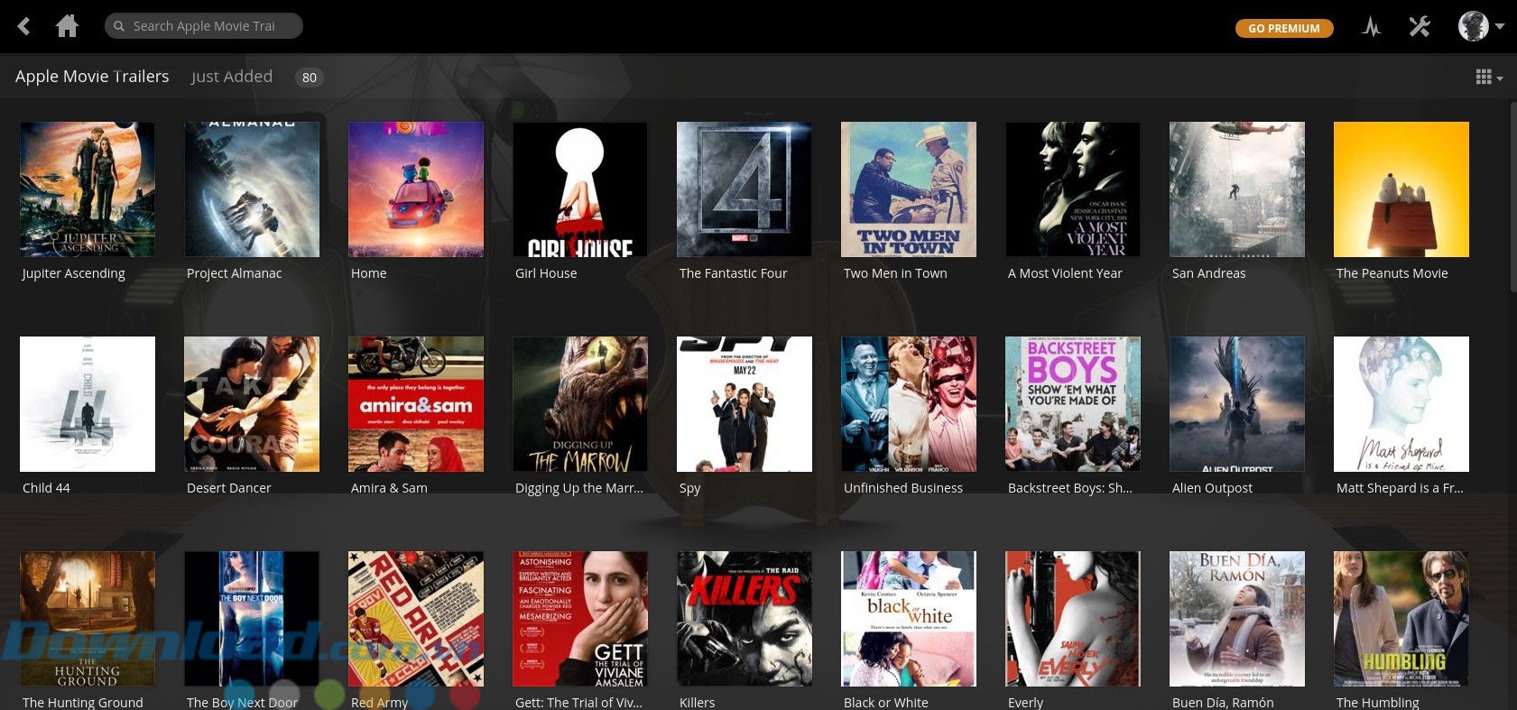 Giao diện phần mềm Plex cho Linux