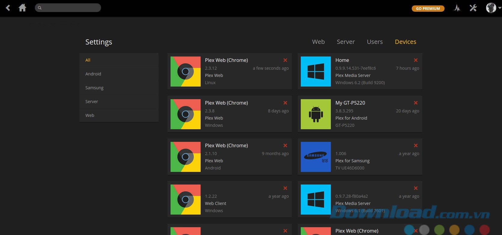 Cài đặt thiết bị
