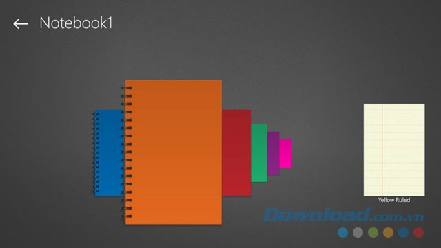 Nhiều lựa chọn kiểu giấy trong ứng dụng