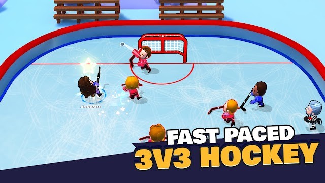 Pocket Hockey Stars cho bạn tham gia vào các trận đấu khúc côn cầu 3v3 nhịp độ nhanh