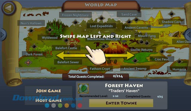 Bản đồ game Pocket Legends