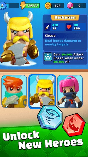 Mở khóa các anh hùng mới