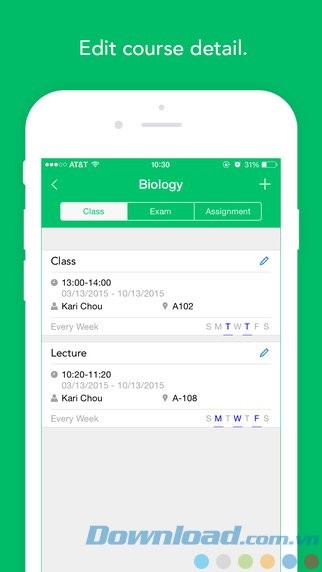 Chỉnh sửa thông tin khóa học