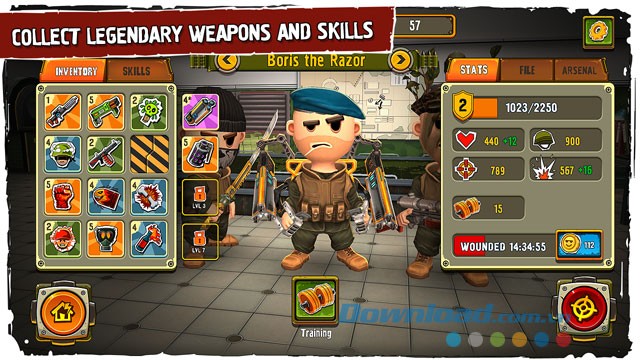 Thu thập những vũ khí và kỹ năng huyền thoại