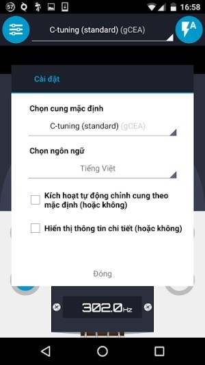 Chỉnh cung mặc định