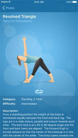 Đọc thông tin mô tả về tư thế yoga cụ thể