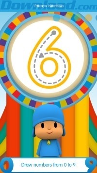 Vẽ các con số từ 0 đến 9 theo đường nét đứt