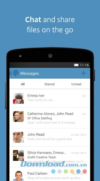 Podio hỗ trợ tính năng trò chuyện