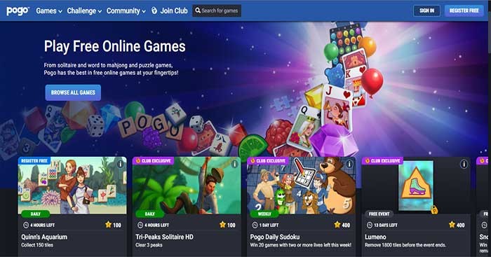 Pogo.com (Pogo) là một trang web chơi game online miễn phí