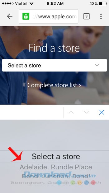 Chọn Store quốc gia khác