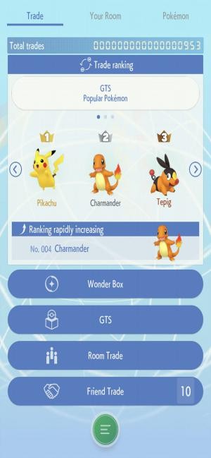 Trao đổi Pokémon với người chơi trên toàn thế giới