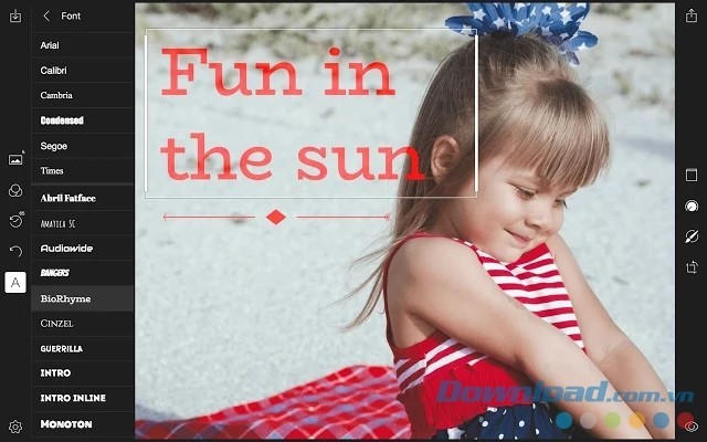 Chỉnh sửa các đoạn chữ bằng tiện ích chỉnh sửa ảnh Polarr Photo Editor cho Google Chrome