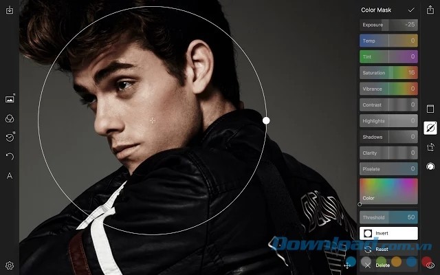 Sử dụng tính năng mặt nạ (mask) thú vị của tiện ích chỉnh sửa ảnh Polarr Photo Editor cho Google Chrome