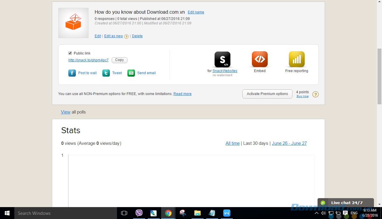 Chia sẻ nhanh chóng với nhiều lựa chọn