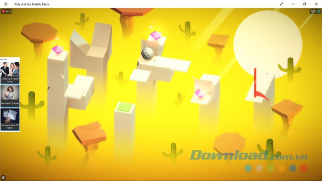 Giao diện game phiêu lưu giải đố