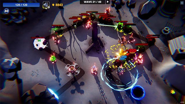 Mỗi bản đồ trong game PolyCore Defense đặc trưng bởi địa hình, kẻ thù và thử thách khác nhau