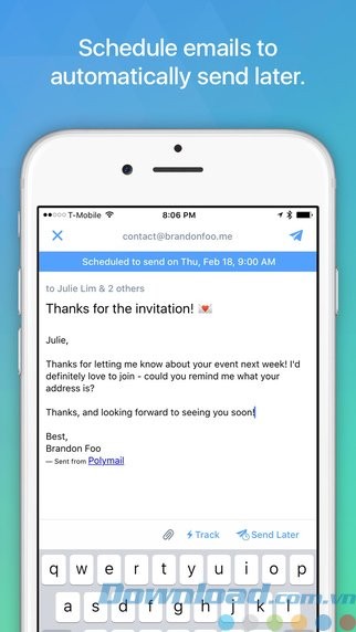 Gửi Email và phản hồi tự động